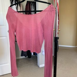 Urban outfitters bell sleeve crop top